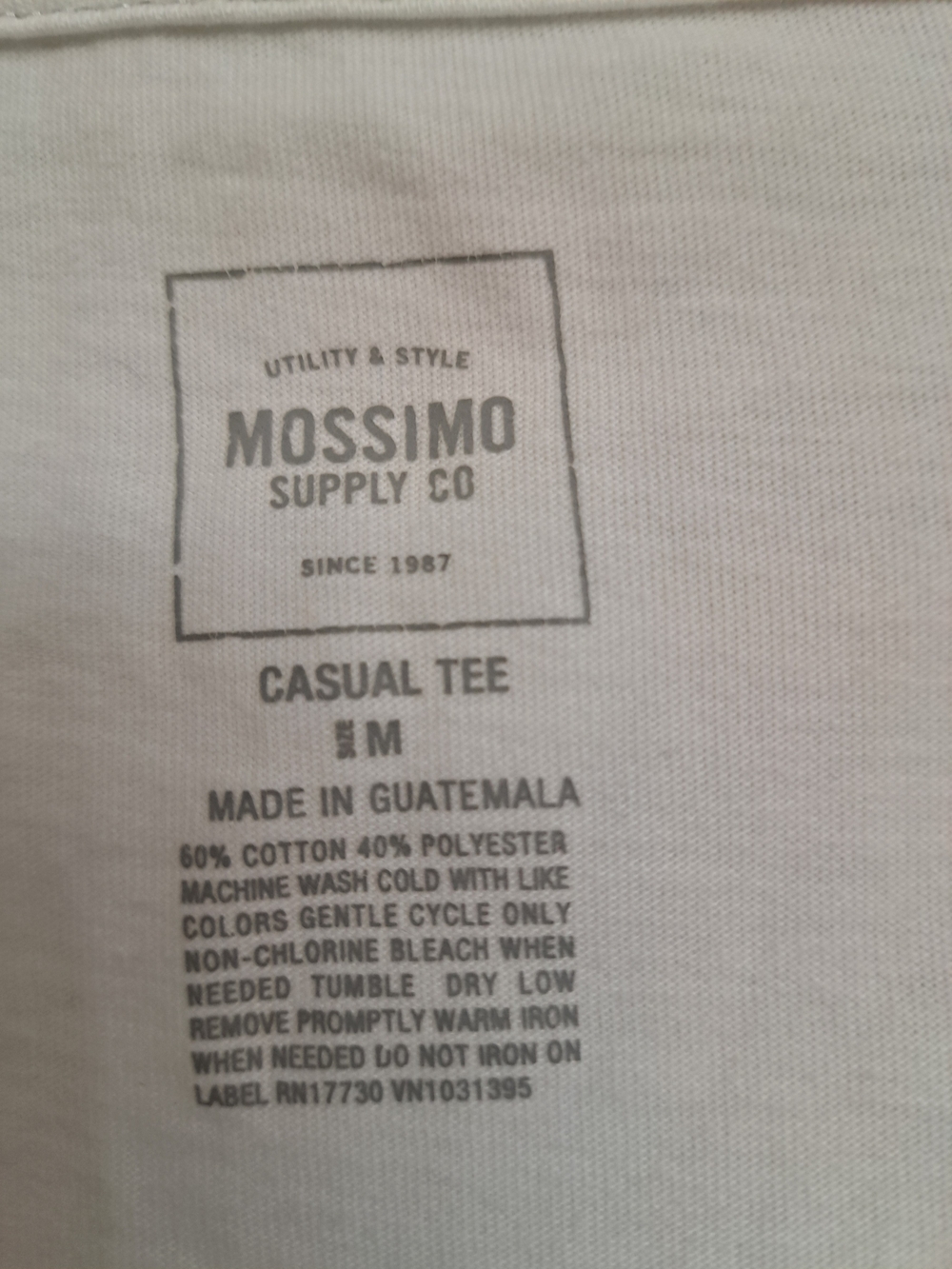 Mossimo Supply Co. White to Light Blue Dip-Dye Long Sleeve Tee - Picture 3 of 3